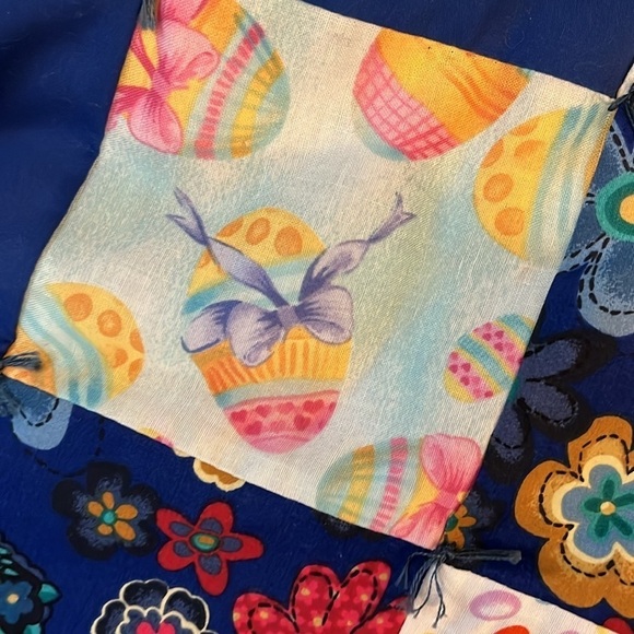 Handmade Prayer Quilt Made by Nuns Floral Easter Prints 33” x 33” Lap Blanket - Picture 9 of 9